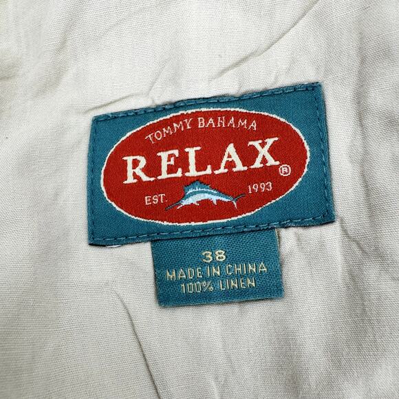 Tommy Bahama Shorts Mens 38 (40x7 ACTUAL) Linen Tan Striped Coastal RELAX - Picture 5 of 7